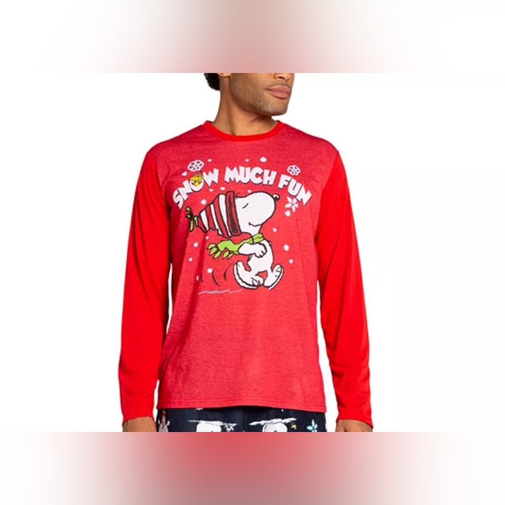 Briefly Stated Men's Peanuts Long-Sleeve Pajama Top